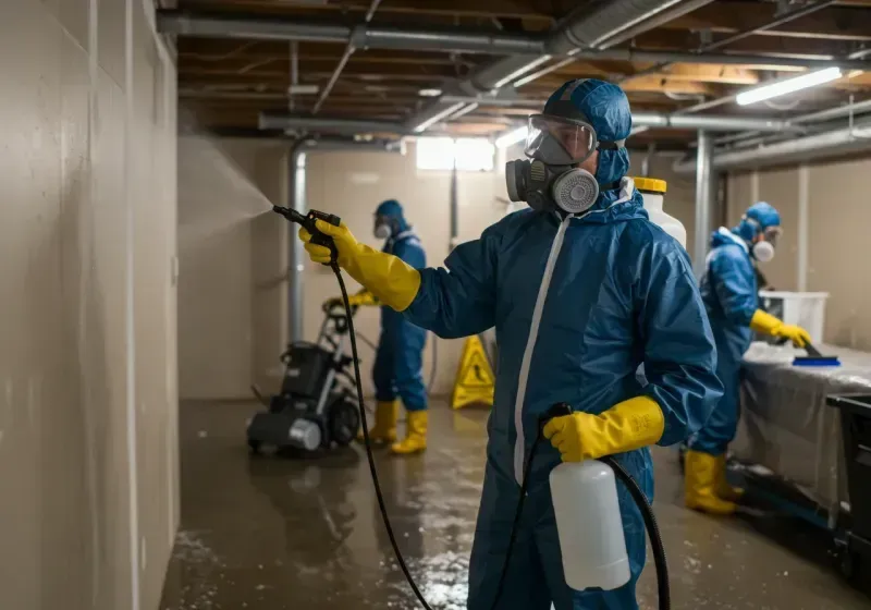 Basement Sanitization and Antimicrobial Treatment process in Mountlake Terrace, WA